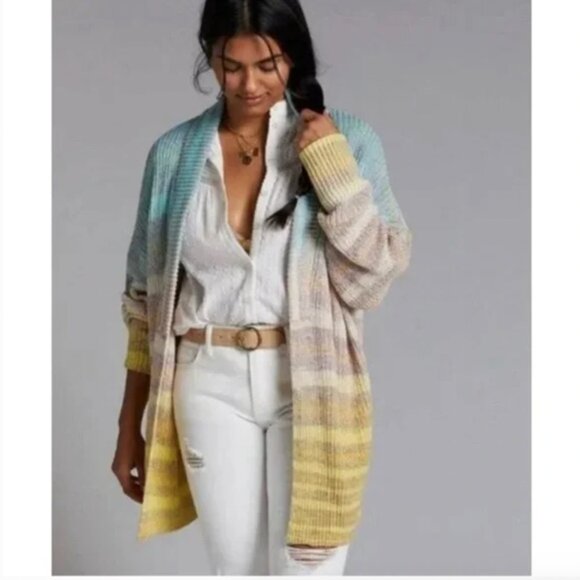 Anthropologie Pilcro Oversized Technicolor Dream Open...